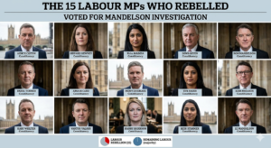 The 15 MPs Who Voted for Mandelson Investigation